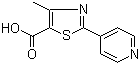 4-Methyl-2-(4-pyridinyl)-5-thiazolecarboxylic acid molecular structure (CAS 144060-98-0)