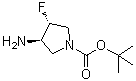 (3R,4R)-3-Amino-4-fluoro-1-pyrrolidinecarboxylic acid 1,1-dimethylethyl ester molecular structure (CAS 1441392-27-3)