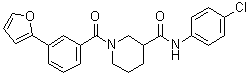 N-(4-Chlorophenyl)-1-[3-(2-furanyl)benzoyl]-3-piperidinecarboxamide molecular structure (CAS 1443437-74-8)
