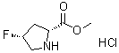 (4R)-4-氟-D-脯氨酸甲酯盐酸盐分子结构 (CAS 1445948-46-8)