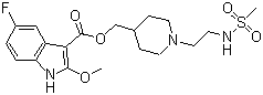[1-[2-[(Methylsulfonyl)amino]ethyl]-4-piperidinyl]methyl 5-fluoro-2-methoxy-1H-indole-3-carboxylate molecular structure (CAS 144625-67-2)