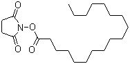 structure of CAS# 14464-32-5, Stearic acid-N-hydroxysuccinimide ester;1-[(1-Oxooctadecyl)oxy]-2,5-pyrrolidinedione