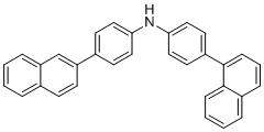 4-(1-萘基)-N-[4-(2-萘基)苯基]苯胺分子结构 (CAS 1446448-95-8)