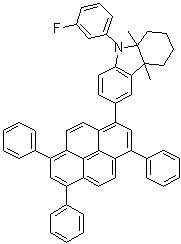 9-(3-Fluorophenyl)-2,3,4,4a,9,9a-hexahydro-4a,9a-dimethyl-6-(3,6,8-triphenyl-1-pyrenyl)-1H-carbazole molecular structure (CAS 1446741-25-8)
