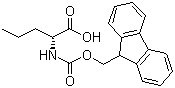 structure of CAS# 144701-24-6, Fmoc-D-Norvaline;Fmoc-D-2-aminovaleric acid; Fmoc-D-Nva-OH