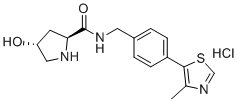 结构式 CAS# 1448189-90-9, (2S,4R)-4-羟基-N-(4-(4-甲基噻唑-5-基)苄基)吡咯烷-2-甲酰胺盐酸盐