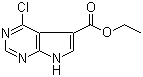Ethyl 4-chloro-7H-pyrrolo[2,3-d]pyrimidine-5-carboxylate molecular structure (CAS 144927-57-1)