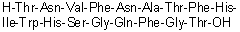 L-Threonyl-L-asparaginyl-L-valyl-L-phenylalanyl-L-asparaginyl-L-alanyl-L-threonyl-L-phenylalanyl-L-histidyl-L-isoleucyl-L-tryptophyl-L-histidyl-L-serylglycyl-L-glutaminyl-L-phenylalanylglycyl-L-threonine molecular structure (CAS 1449383-83-8)