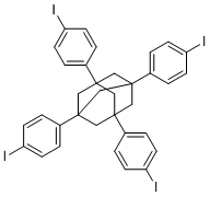 1,3,5,7-Tetrakis(4-iodophenyl)adamantane molecular structure (CAS 144970-30-9)
