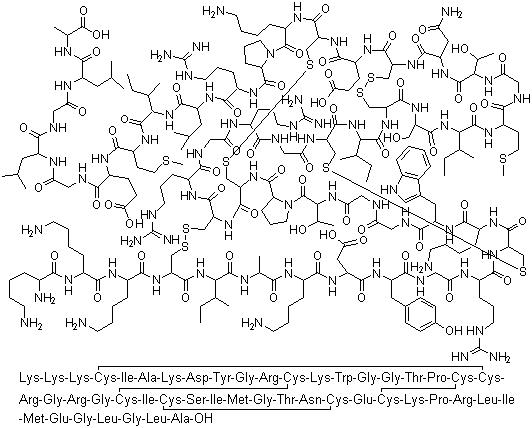 structure of CAS# 145017-83-0, omega-Agatoxin IVA;SNX 290; omega-Aga-IV A