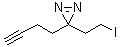 3-(3-Butyn-1-yl)-3-(2-iodoethyl)-3H-diazirine molecular structure (CAS 1450754-38-7)