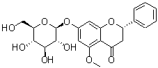 (2S)-7-(beta-D-Glucopyranosyloxy)-2,3-dihydro-5-methoxy-2-phenyl-4H-1-benzopyran-4-one molecular structure (CAS 1450878-89-3)