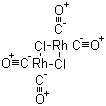 Rhodium carbonyl chloride molecular structure (CAS 14523-22-9)