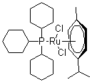 Dichloro(p-cymene)tricyclohexylphosphineruthenium(II) molecular structure (CAS 145381-23-3)