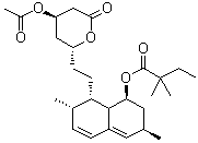 Simvastatin acetate ester molecular structure (CAS 145576-25-6)