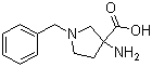 structure of CAS# 145602-87-5, 3-Amino-1-benzylpyrrolidine-3-carboxylic acid