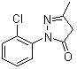 1-(2-氯苯基)-3-甲基-5-吡唑啉酮分子结构 (CAS 14580-22-4)