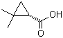 结构式 CAS# 14590-53-5, (S)-(+)-2,2-二甲基环丙烷甲酸