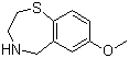 2,3,4,5-Tetrahydro-7-methoxy-1,4-benzothiazepine molecular structure (CAS 145903-31-7)