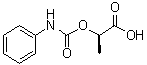 结构式 CAS# 145987-00-4, (R)-2-[(苯基氨基)羰基氧基]丙酸