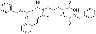 三(苄氧羰基)-L-精氨酸分子结构 (CAS 14611-34-8)
