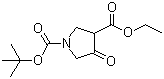 Ethyl N-Boc-4-oxopyrrolidine-3-carboxylate molecular structure (CAS 146256-98-6)