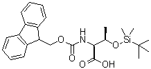 O-[(叔丁基)二甲基硅烷基]-N-[芴甲氧羰基]-L-苏氨酸分子结构 (CAS 146346-82-9)