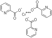 结构式 CAS# 14639-25-9, 吡啶甲酸铬