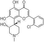 structure of CAS# 146426-40-6, Flavopiridol;2-(2-Chlorophenyl)-5,7-dihydroxy-8-[(3S,4R)-3-hydroxy-1-methyl-4-piperidyl]chromen-4-one