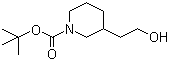 结构式 CAS# 146667-84-7, 1-Boc-3-羟乙基哌啶; 3-羟乙基哌啶-1-甲酸叔丁酯
