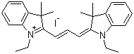 structure of CAS# 14696-39-0, Astrophloxine;1,1'-Diethyl-3,3,3',3'-tetramethylindocarbocyanine iodide