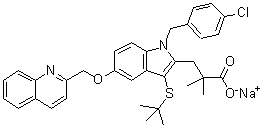 Quiflapon sodium molecular structure (CAS 147030-01-1)