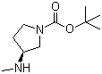 结构式 CAS# 147081-59-2, (3S)-3-(甲基氨基)吡咯烷-1-甲酸叔丁酯