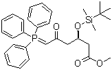 结构式 CAS# 147118-35-2, (3R)-叔丁基二甲硅氧基-5-氧代-6-三苯基膦烯己酸甲酯
