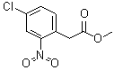 structure of CAS# 147124-37-6, (4-Chloro-2-nitrophenyl)acetic acid methyl ester;Methyl 2-(4-chloro-2-nitrophenyl)acetate