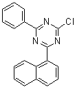 structure of CAS# 1472062-95-5, 2-Chloro-4-(1-naphthalenyl)-6-phenyl-1,3,5-triazine