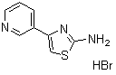 4-(3-吡啶基)-2-噻唑胺氢溴酸盐分子结构 (CAS 147311-08-8)