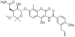 Novobiocin sodium molecular structure (CAS 1476-53-5)