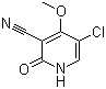 structure of CAS# 147619-40-7, 5-Chloro-1,2-dihydro-4-methoxy-2-oxo-3-pyridinecarbonitrile