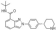 N-叔丁基-2-[4-(3S)-3-哌啶基苯基]-2H-吲唑-7-甲酰胺分子结构 (CAS 1476776-97-2)