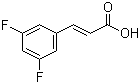 结构式 CAS# 147700-58-1, 3,5-二氟肉桂酸; 反式-3,5-二氟肉桂酸