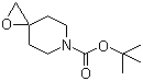 structure of CAS# 147804-30-6, tert-Butyl 1-oxa-6-azaspiro[2.5]octane-6-carboxylate;1-Oxa-6-azaspiro[2.5]octane-6-carboxylic acid tert-butyl ester; 6-Aza-1-oxaspiro[2.5]octane-6-carboxylic acid tert-butyl ester