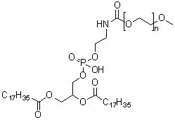 alpha-[6-Hydroxy-6-oxido-1,12-dioxo-9-[(1-oxooctadecyl)oxy]-5,7,11-trioxa-2-aza-6-phosphanonacos-1-yl]-omega-methoxy-poly(oxy-1,2-ethanediyl) molecular structure (CAS 147867-65-0)