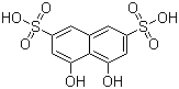 structure of CAS# 148-25-4, 1,8-Dihydroxynaphthylene-3,6-disulfonic acid;4,5-Dihydroxynaphthalene-2,7-disulphonic acid