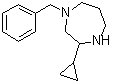 3-Cyclopropylhexahydro-1-(phenylmethyl)-1H-1,4-diazepine molecular structure (CAS 1480226-42-3)