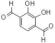 2,3-Dihydroxybenzene-1,4-dicarboxaldehyde molecular structure (CAS 148063-59-6)