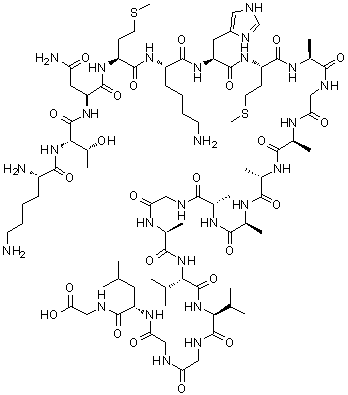 structure of CAS# 148439-49-0, 106-126-Prion protein (human);06-126-Prion protein (synthetic fragment PrP106-126); 106-126-Prion protein PrP (synthetic)