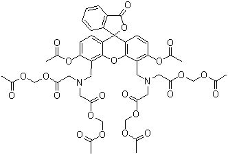 细胞染色剂黄绿素-AM分子结构 (CAS 148504-34-1)