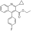 structure of CAS# 148516-11-4, Ethyl 2-cyclopropyl-4-(4-fluorophenyl)-quinolyl-3-carboxylate ;2-Cyclopropyl-4-(4-fluorophenyl)-3-quinolinecarboxylic acid ethyl ester
