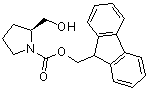 structure of CAS# 148625-77-8, (S)-2-(Hydroxymethyl)-1-pyrrolidinecarboxylic acid 9H-fluoren-9-ylmethyl ester;N-Fmoc-L-prolinol
